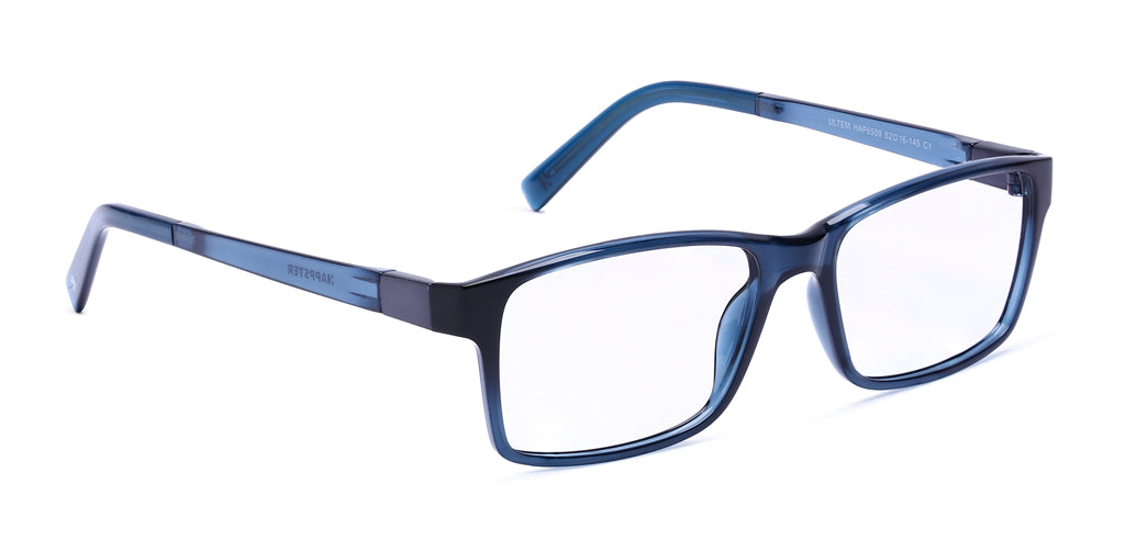 Happster Clipon Unisex Eyeglasses Full Frame Rectangle Medium 52 Ultem SM WX6509
