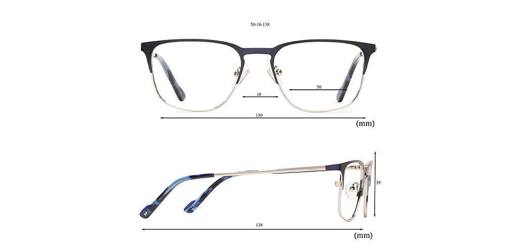 Happster Clipon Unisex Eyeglasses Full_Frame Square Medium 50 Metal SM XJ5102