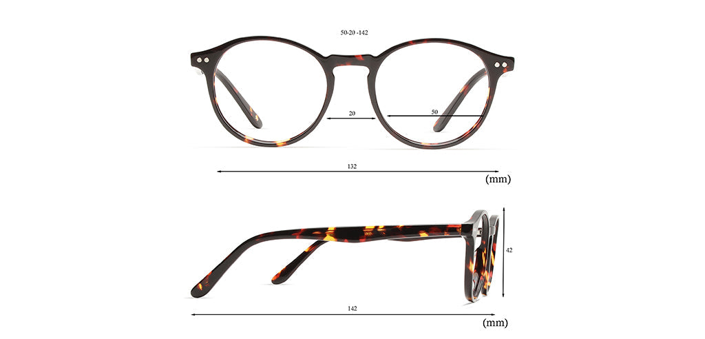 Happster Clipon Unisex Eyeglasses Full_frame Round Medium 50 Acetate SM SW2324