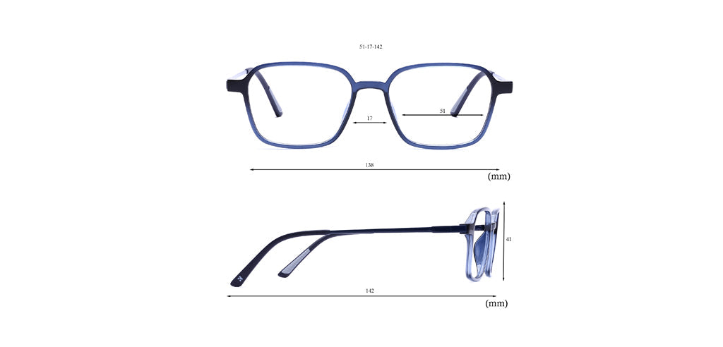 Happster Clipon Unisex Eyeglasses Full Frame Clipon Geometric Medium 51 Ultem SM WX6500