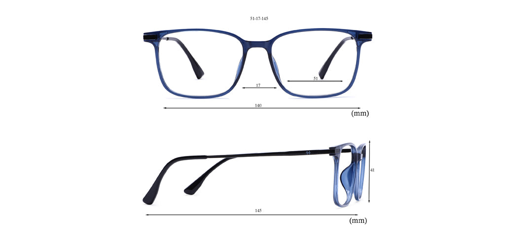 Happster Clipon Unisex Eyeglasses Full Frame Rectangle Medium 51 TR90 SM AM8520