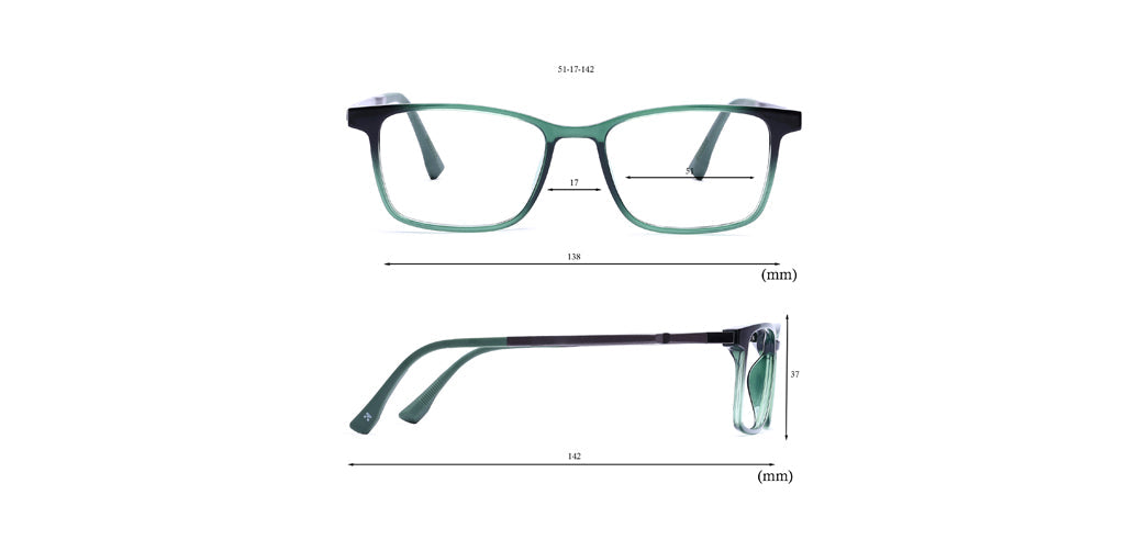 Happster Clipon Unisex Eyeglasses Full Frame Clipon Rectangle Medium 51 Ultem SM WX6501