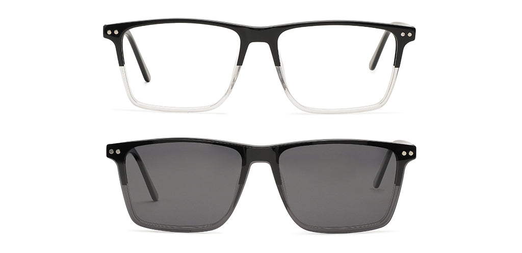 Happster Clipon Unisex Eyeglasses Full_frame Square Large 54 Acetate SM SW2322