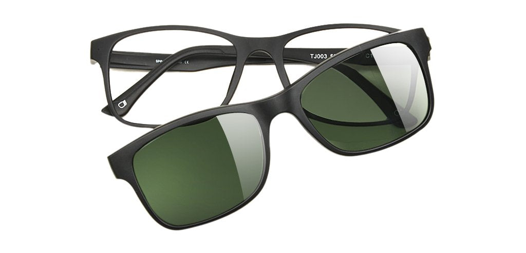 Happster Clipon Unisex Eyeglasses Full_Frame Square Large 52 Ultem SM AMQTJ003