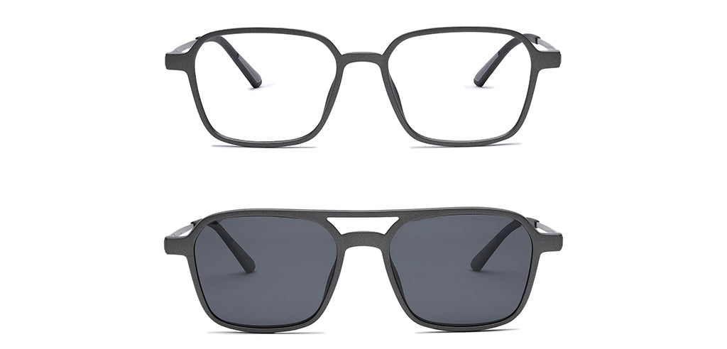 Happster Clipon Unisex Eyeglasses Full Frame Clipon Geometric Medium 51 Ultem SM WX6500