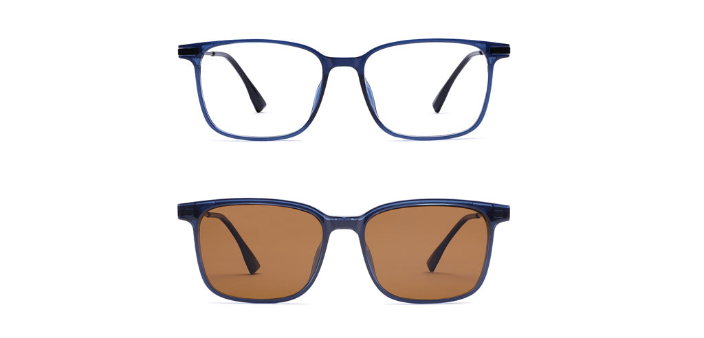 Happster Clipon Unisex Eyeglasses Full Frame Rectangle Medium 51 TR90 SM AM8520