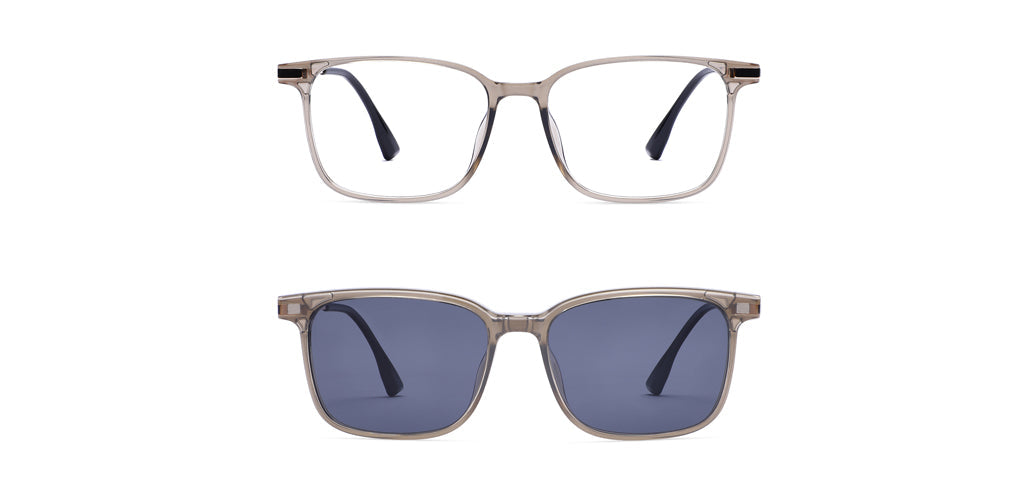 Happster Clipon Unisex Eyeglasses Full Frame Rectangle Medium 51 TR90 SM AM8520