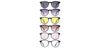 Happster Clipon Unisex Eyeglasses Full Frame Round Medium 49 TR90 SM SE2254 (5 in 1)