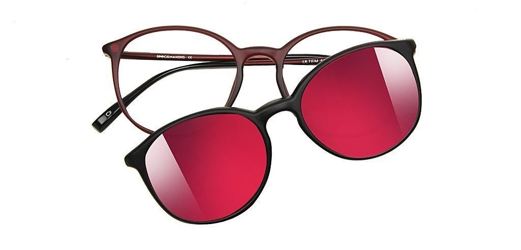 Happster Clipon Unisex Eyeglasses Full_Frame Round Extra Small 49 Ultem SM AMR525