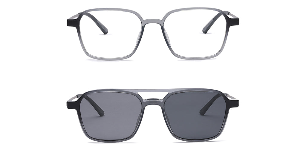 Happster Clipon Unisex Eyeglasses Full Frame Clipon Geometric Medium 51 Ultem SM WX6500