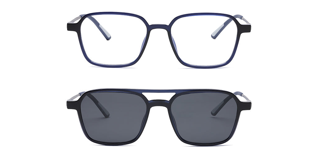 Happster Clipon Unisex Eyeglasses Full Frame Clipon Geometric Medium 51 Ultem SM WX6500