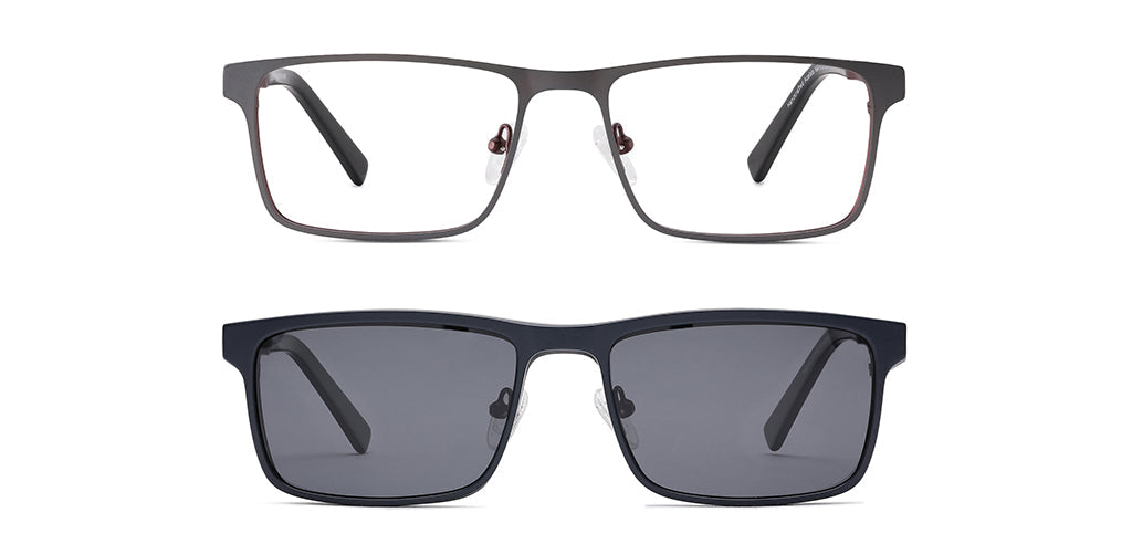 Happster Clipon Unisex Eyeglasses Full Frame Rectangle Large 53 TR90 SM XJ5108