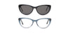 Happster Clipon Women Eyeglasses Full Frame Cateye Medium 51 Acetate SM SW2325