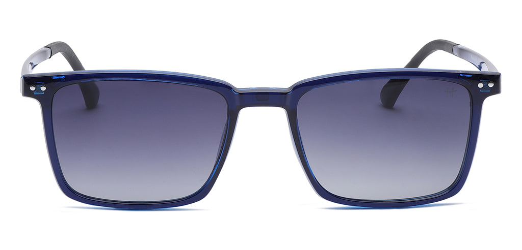 Happster Clipon Unisex Eyeglasses Full Frame Clipon Square Large 52 Ultem SM SE6502