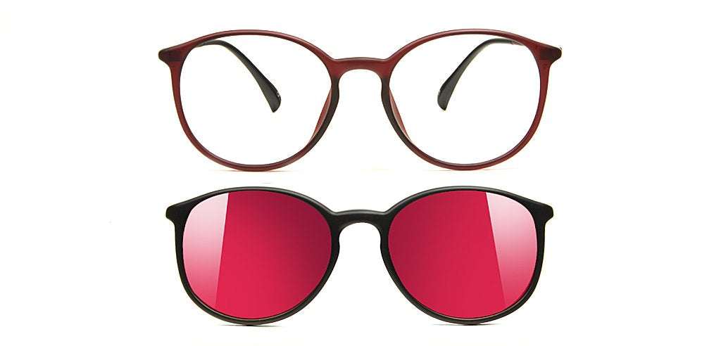Happster Clipon Unisex Eyeglasses Full_Frame Round Extra Small 49 Ultem SM AMR525