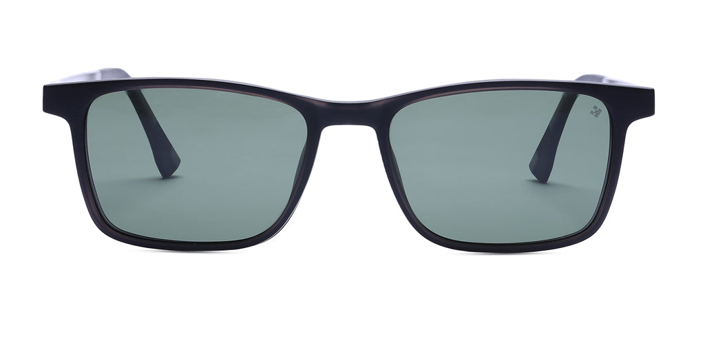 Happster Clipon Unisex Eyeglasses Full Frame Clipon Rectangle Medium 51 Ultem SM WX6501