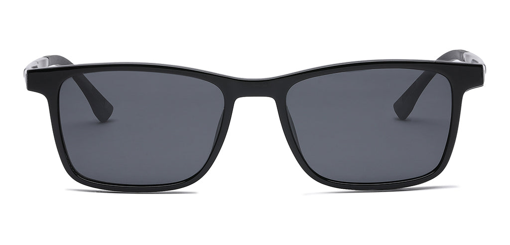 Happster Clipon Unisex Eyeglasses Full Frame Clipon Rectangle Medium 51 Ultem SM WX6501