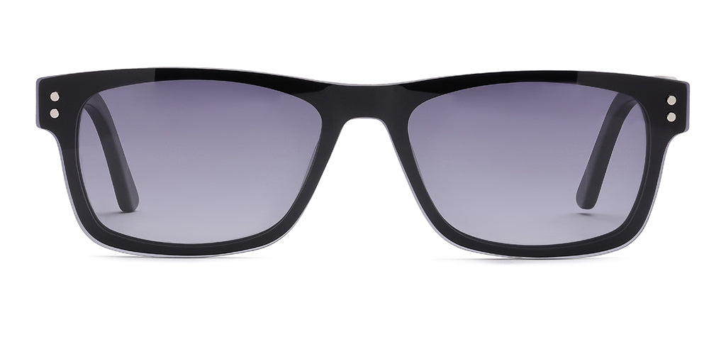 Happster Clipon Unisex Eyeglasses Full Frame Rectangle Large 53 Acetate SM SW2326