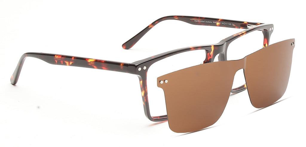 Happster Clipon Unisex Eyeglasses Full_frame Square Large 54 Acetate SM SW2322