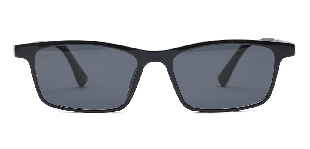 Happster Clipon Unisex Eyeglasses Full Frame Rectangle Medium 50 Ultem SM WX6507