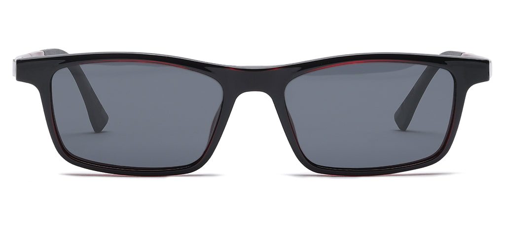 Happster Clipon Unisex Eyeglasses Full Frame Rectangle Medium 50 Ultem SM WX6507