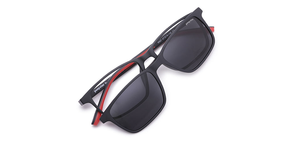 Peepstar Clipon Kids Eyeglasses Full Frame Rectangle 5-8 years 47 TR90 SM SE6507