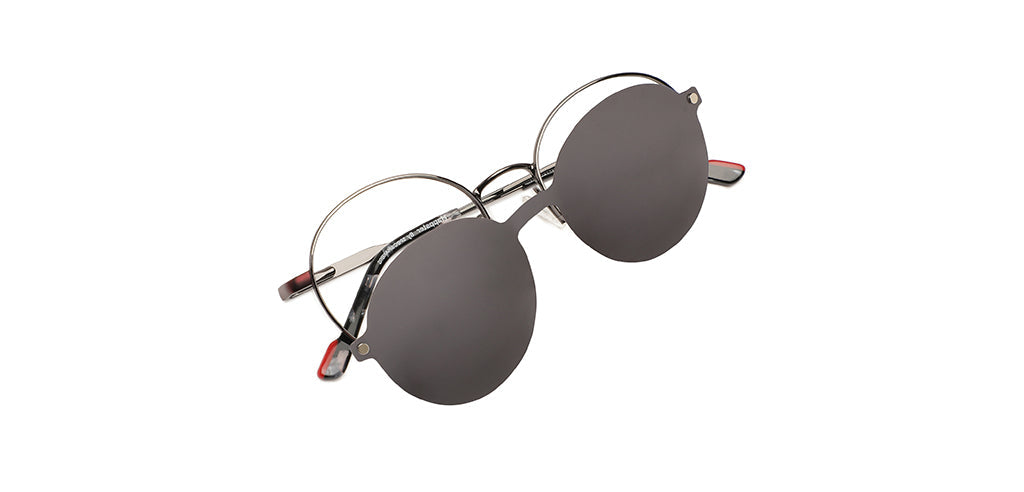 Happster Clipon Unisex Eyeglasses Full_Frame Round Small 48 Metal SM XJ5104