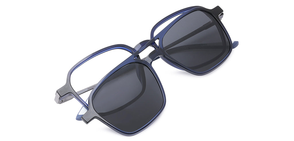 Happster Clipon Unisex Eyeglasses Full Frame Clipon Geometric Medium 51 Ultem SM WX6500