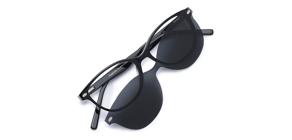 Happster Clipon Women Eyeglasses Full Frame Cateye Medium 50 Acetate SM SW2327