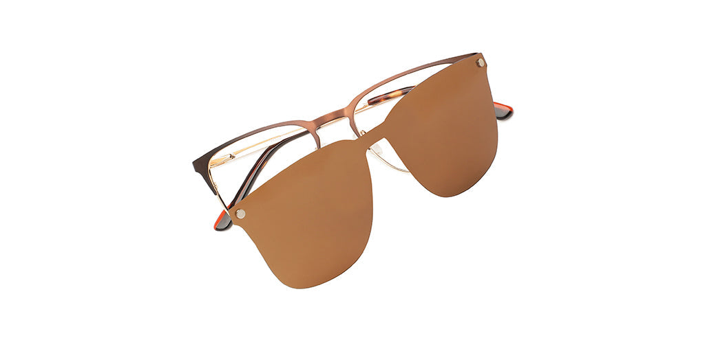 Happster Clipon Unisex Eyeglasses Full_Frame Square Medium 50 Metal SM XJ5102
