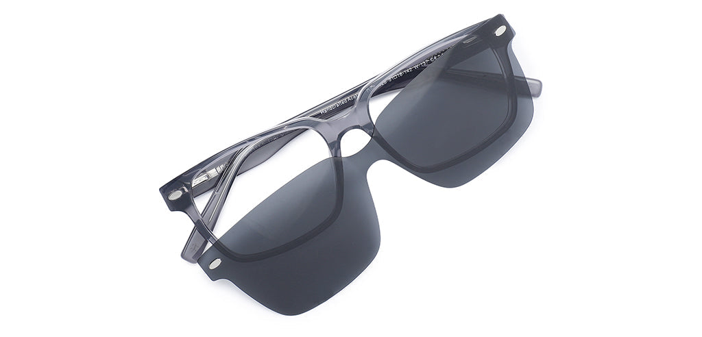 Happster Clipon Unisex Eyeglasses Full Frame Rectangle Medium 51 Acetate SM SW2328