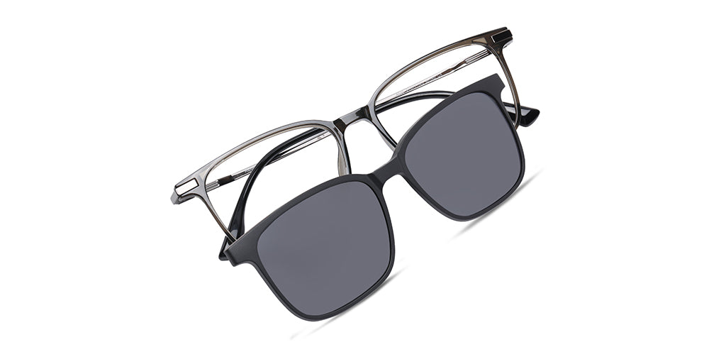 Happster Clipon Unisex Eyeglasses Full Frame Rectangle Medium 51 TR90 SM AM8520