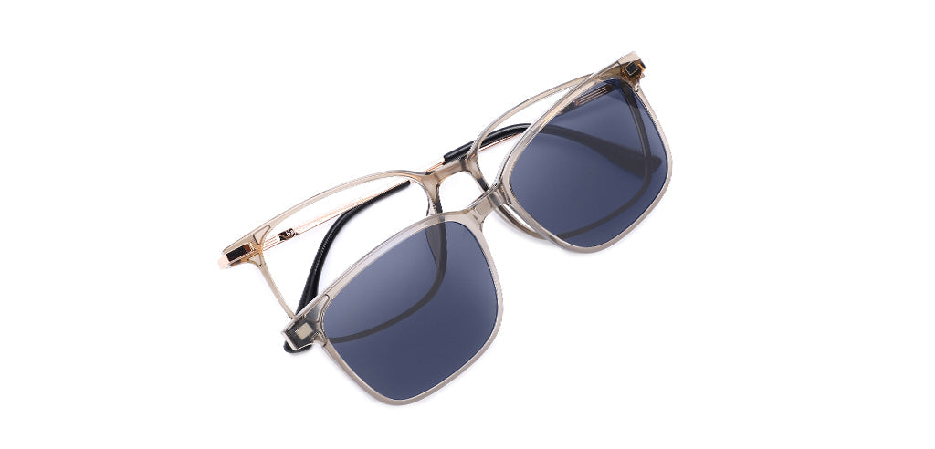 Happster Clipon Unisex Eyeglasses Full Frame Rectangle Medium 51 TR90 SM AM8520