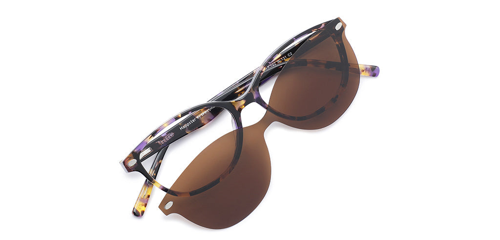 Happster Clipon Women Eyeglasses Full Frame Cateye Medium 50 Acetate SM SW2327