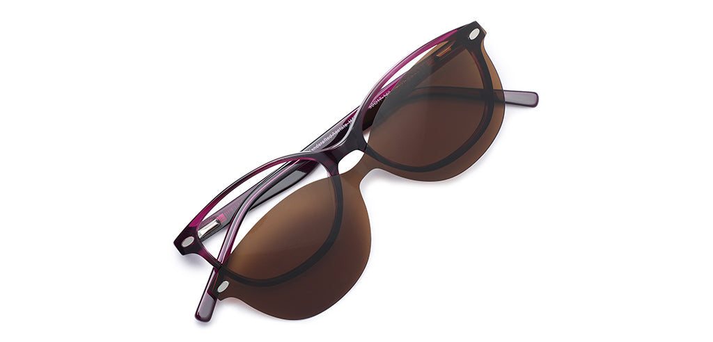 Happster Clipon Women Eyeglasses Full Frame Cateye Medium 50 Acetate SM SW2327