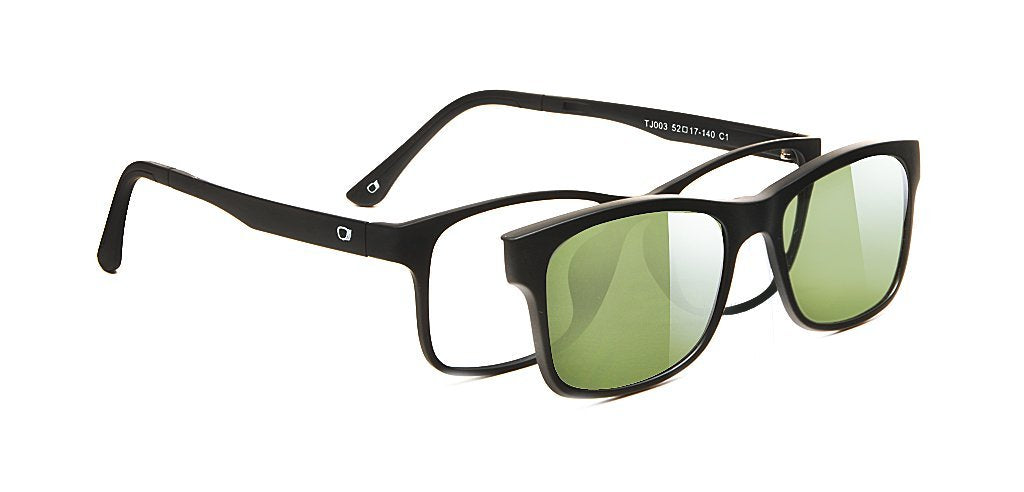 Happster Clipon Unisex Eyeglasses Full_Frame Square Large 52 Ultem SM AMQTJ003