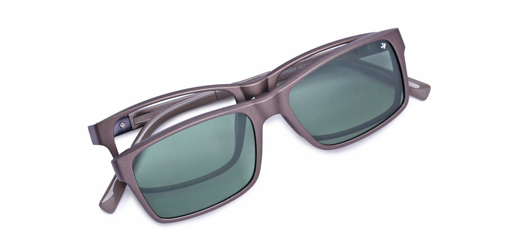 Happster Clipon Unisex Eyeglasses Full Frame Rectangle Medium 52 Ultem SM WX6509