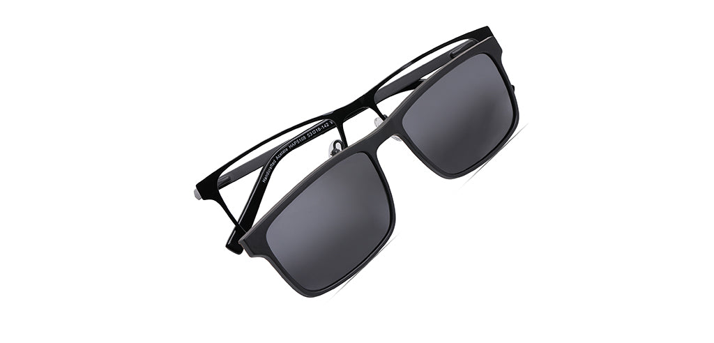 Happster Clipon Unisex Eyeglasses Full Frame Rectangle Large 53 TR90 SM XJ5108