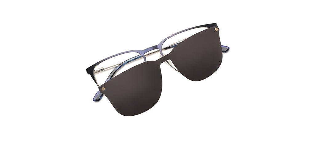 Happster Clipon Unisex Eyeglasses Full_Frame Square Medium 50 Metal SM XJ5102
