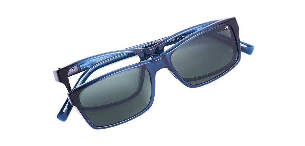 Happster Clipon Unisex Eyeglasses Full Frame Rectangle Medium 52 Ultem SM WX6509