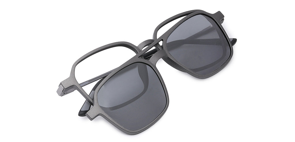 Happster Clipon Unisex Eyeglasses Full Frame Clipon Geometric Medium 51 Ultem SM WX6500