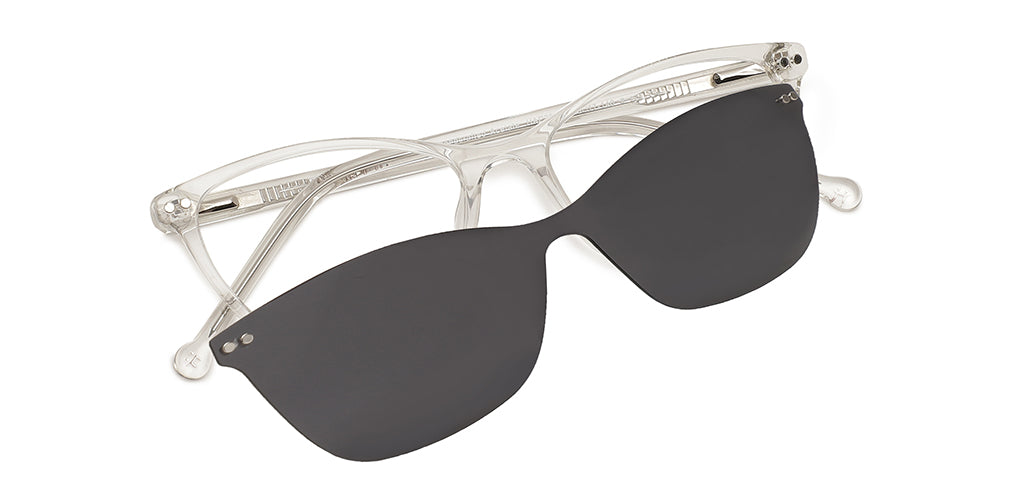 Happster Clipon Women Eyeglasses Full Frame Cateye Medium 50 Acetate SM ANI2319