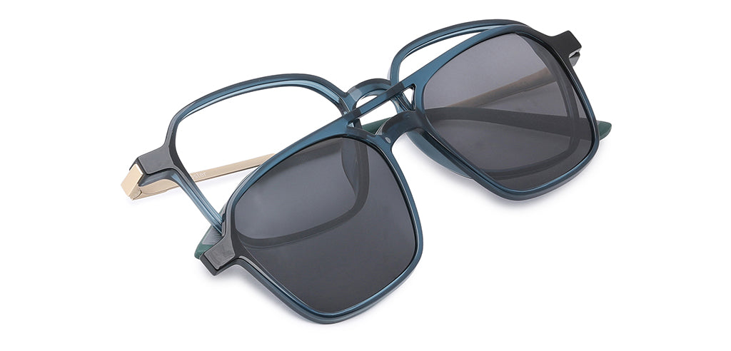 Happster Clipon Unisex Eyeglasses Full Frame Clipon Geometric Medium 51 Ultem SM WX6500