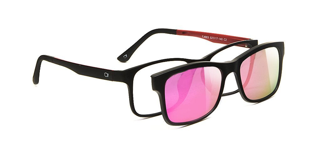 Happster Clipon Unisex Eyeglasses Full_Frame Square Large 52 Ultem SM AMQTJ003