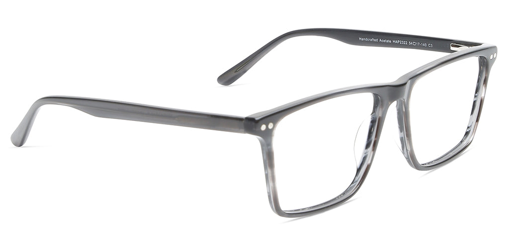 Happster Clipon Unisex Eyeglasses Full_frame Square Large 54 Acetate SM SW2322