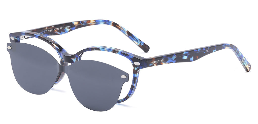 Happster Clipon Women Eyeglasses Full Frame Cateye Medium 50 Acetate SM SW2327