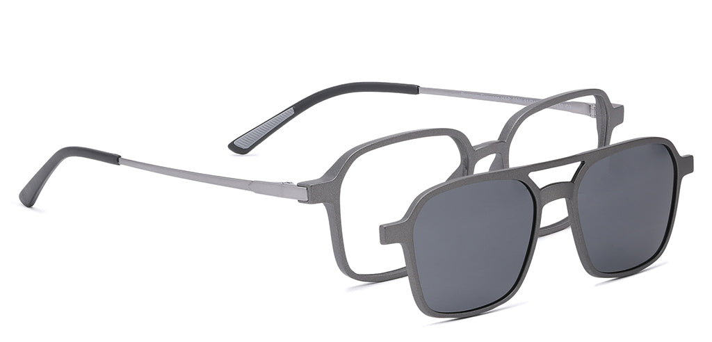 Happster Clipon Unisex Eyeglasses Full Frame Clipon Geometric Medium 51 Ultem SM WX6500
