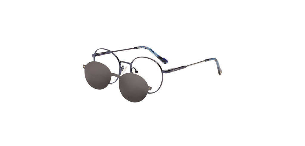 Happster Clipon Unisex Eyeglasses Full_Frame Round Small 48 Metal SM XJ5104