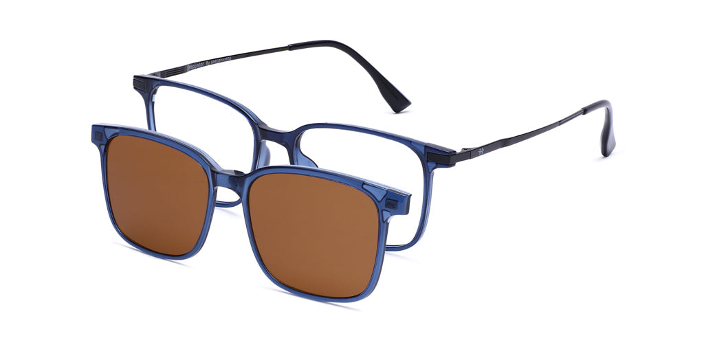 Happster Clipon Unisex Eyeglasses Full Frame Rectangle Medium 51 TR90 SM AM8520