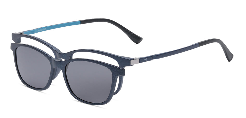 Happster Clipon Women Eyeglasses Full Frame Cateye Large 52 Ultem SM WX6508